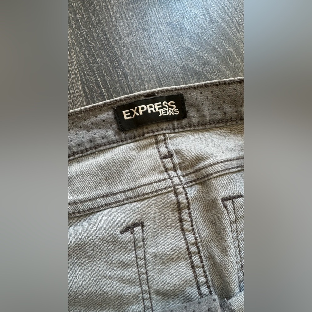 Express polka dot skinny jeans